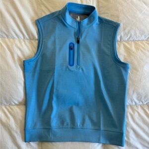 JOHNNIE-O Mens Medium Denny Performance 1/4 Quarter-Zip Pocket Vest